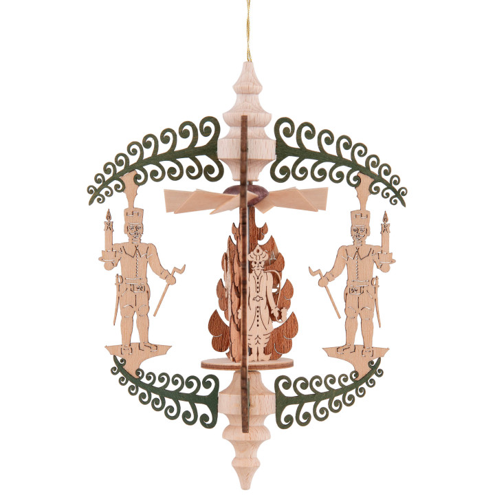 Christbaumschmuck Rollbaum - Bergmann, Engel und Reiterlein - 14,5 cm