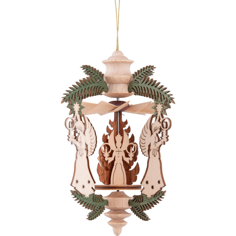 Christbaumschmuck Zweig - Bergmann, Engel und Reiterlein - 13 cm