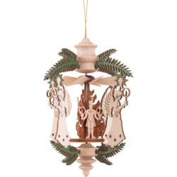 Christbaumschmuck Zweig - Bergmann, Engel und Reiterlein - 13 cm