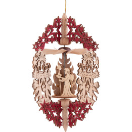 Christbaumschmuck Engelchor - Engel mit Kranz - 14,5 cm