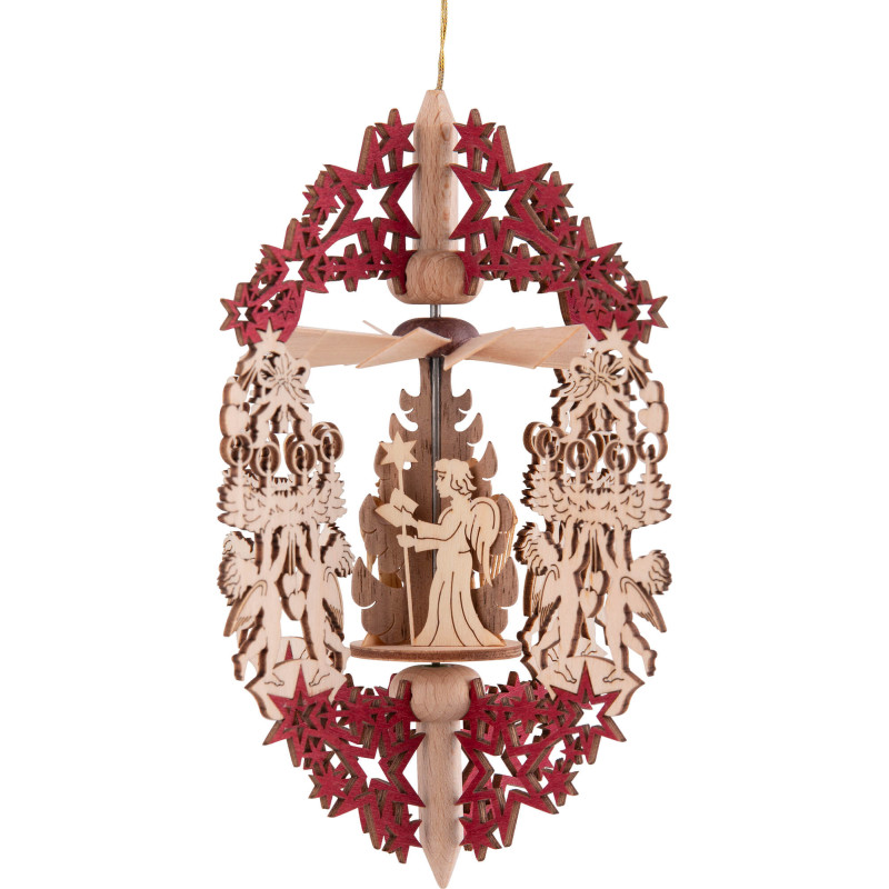 Christbaumschmuck Engelchor - Engel mit Kranz - 14,5 cm