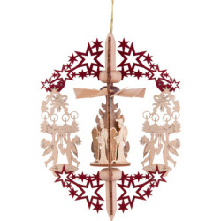 Christbaumschmuck Engelchor - Engel mit Kranz - 14,5 cm