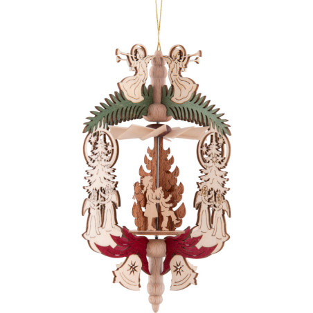 Christbaumschmuck Engel mit Tanne - Heiliger Abend - 14,5 cm