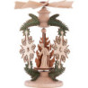 1-Tier Thermic Pyramid - Branch Snowflake - Nativity - 13 cm / 5.1 inch