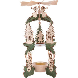 1-stöckige Pyramide Kinder Christbaum - Heiliger Abend - 26 cm