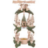 1-Tier Pyramid - Children with Christmas Tree - Christmas Eve - 26 cm / 10.2 inch