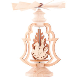 1-stöckiges Wärmespiel Bergmann, Engel und Reiterlein - 13,5 cm