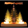 1-Tier Pyramid - Fir Trees - Miner, Angel and Smoker - 16,5 cm / 6.5 inch