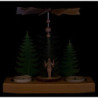 1-stöckige Pyramide Tannen - Bergmann, Engel und Räuchermann - 16,5 cm