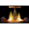 1-Tier Pyramid - Fir Trees - Miner, Angel and Smoker - 16,5 cm / 6.5 inch