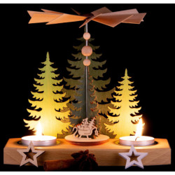 1-Tier Pyramid - Fir Trees - Christmas Tree - 16,5 cm / 6.5 inch