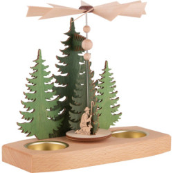 1-Tier Pyramid - Fir Trees - Nativity - 16,5 cm / 6.5 inch