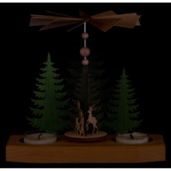 1-Tier Pyramid - Fir Trees - Nativity - 16,5 cm / 6.5 inch