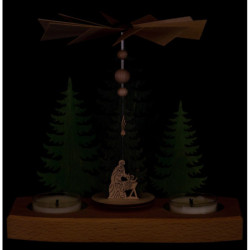 1-stöckige Pyramide Tannen - Christi Geburt - 16,5 cm