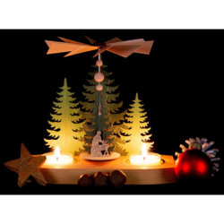 1-stöckige Pyramide Tannen - Christi Geburt - 16,5 cm