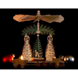 1-stöckige Pyramide Christbaum - Heiliger Abend - 20 cm