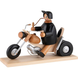 Räuchermännchen Biker mit Motorrad - 21 cm