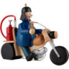 Räuchermännchen Feuerwehrmann mit Motorrad - 21 cm