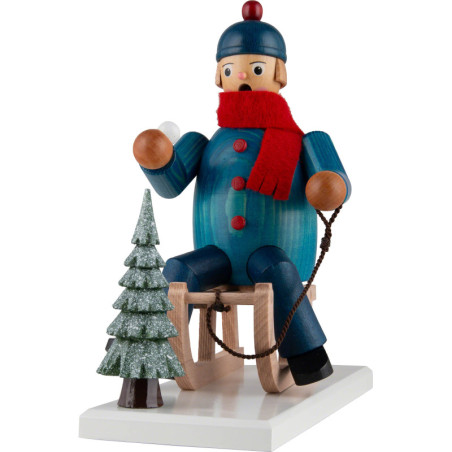Räuchermännchen Schlittenfahrer - 21 cm