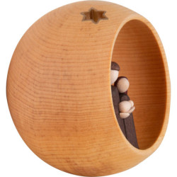 Handkrippe natur - bräunliche Figuren - 9 cm