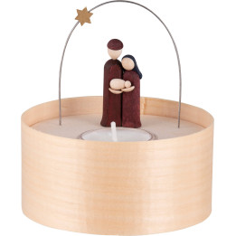 Heilige Familie Teelichtset farbig - 11 cm