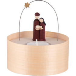 Heilige Familie Teelichtset farbig - 11 cm