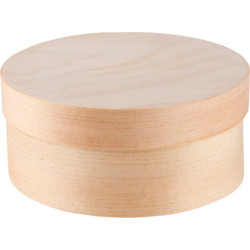 Baubles in Wood Chip Box - white - 11,5 cm / 4.5 inch