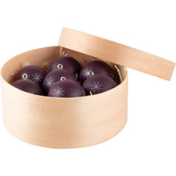 Christbaumkugeln in Spanschachtel beere - 11,5 cm