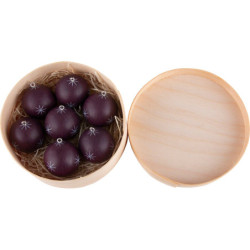 Christbaumkugeln in Spanschachtel beere - 11,5 cm