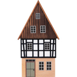 Backdrop House - Gabled House with Wood-Lined Gable - 16 cm / 6.3 inch