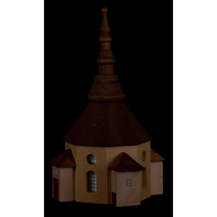 Lichterhaus Seiffener Kirche - 15 cm