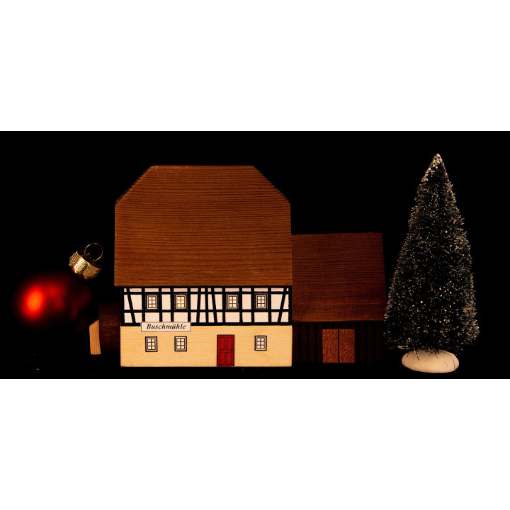 Lichterhaus Mühle mit Anbau - 9,1 cm