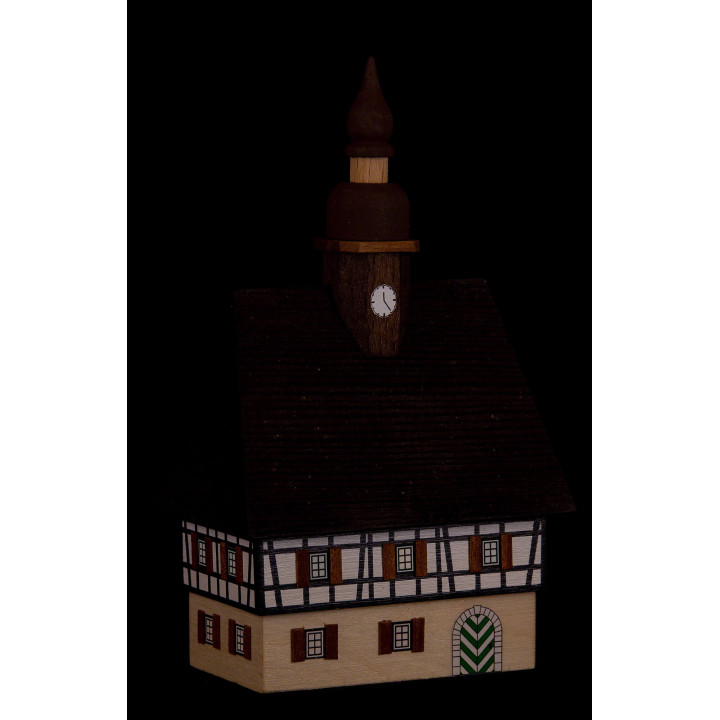 Lighted House Townhall - 15 cm / 5.9 inch