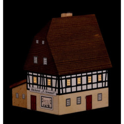 Lighted House Bakery with Annex