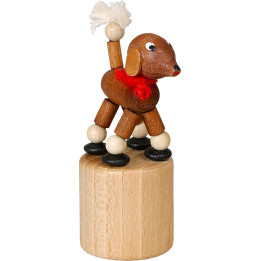 Wackeltier Pudel braun - 7 cm