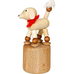 Wackeltier Pudel weiß - 7 cm