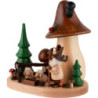 Räucherpilz mit Schäfer-Wichtel - 15,5 cm