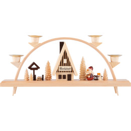 Schwibbogen Weihnachtsmann - 33x15 cm