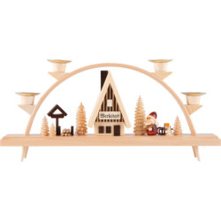 Schwibbogen Weihnachtsmann - 33x15 cm