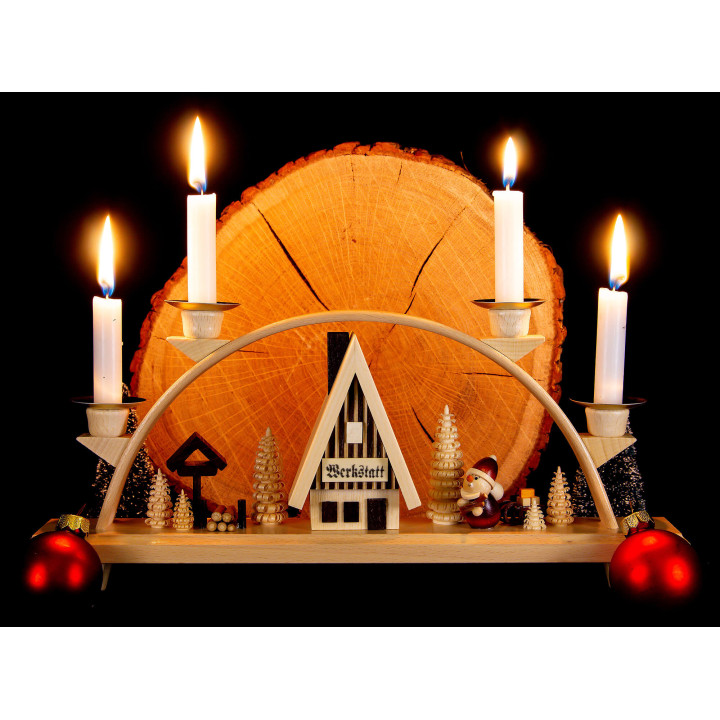 Schwibbogen Weihnachtsmann - 33x15 cm