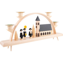 Schwibbogen mit Kirche - 33x15 cm