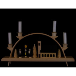 Schwibbogen mit Kirche - 33x15 cm