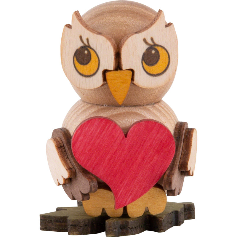 Owl Child with Heart - 4 cm / 1.6 inch