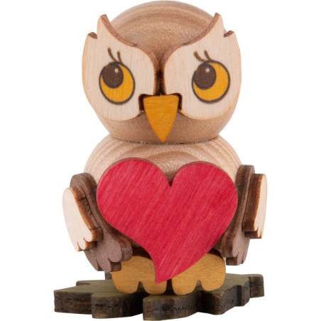 Owl Child with Heart - 4 cm / 1.6 inch