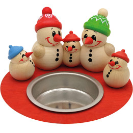 COOL MAN - Tea Light Holder - Family with 3 Kids - 7 cm / 2.8 inch
