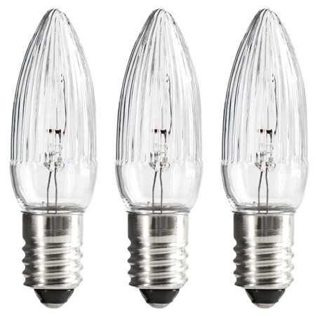 Rippled Bulb for Outside Use - E10 Socket - 12V/3W