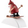Miniaturset - Weihnachtsmann auf Ski mit Hügel - 4 cm