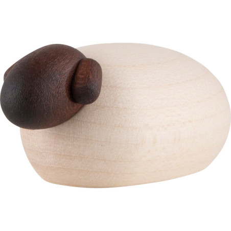 Single Sheep with Black Head, Natural - 2,5 cm / 1 inch