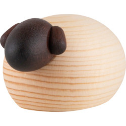 Single Lamb with Black Head, Natural - 2,5 cm / 1 inch