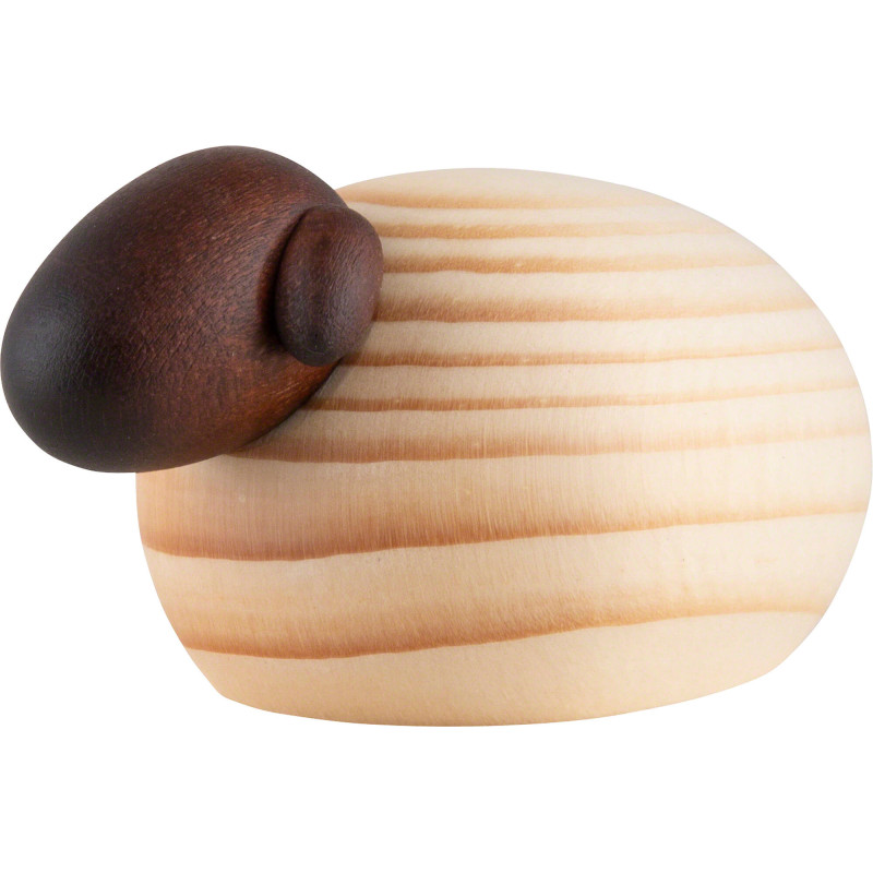 Single Sheep with Black Head, Natural - 3,5 cm / 1.4 inch